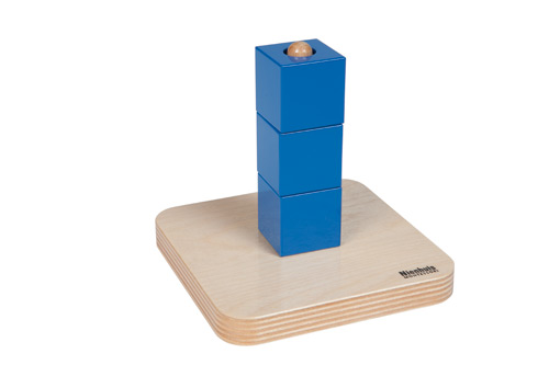 Montessori cubes sur tige verticale Nienhuis