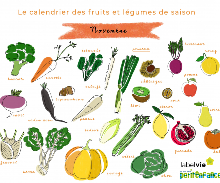 Calendrier des fruits et légumes de saison de novembre