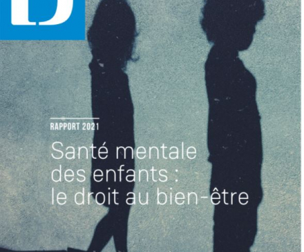 couverture rapport 2021 santé mentale des enfants