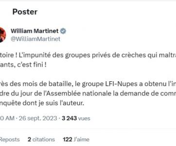 Willam Martinet sur X (ex-twitter)